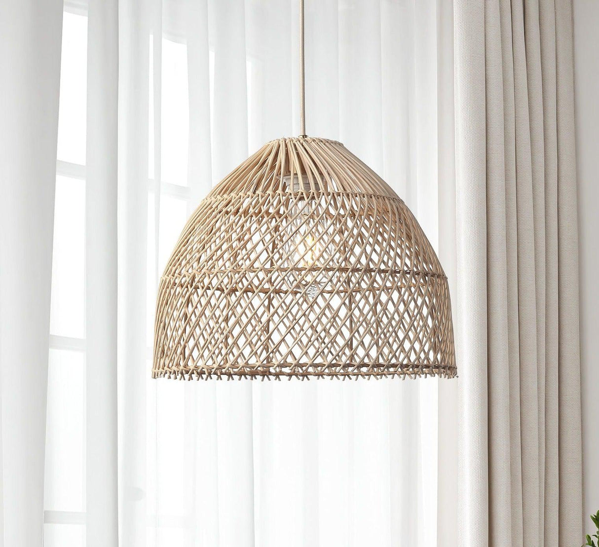 Dome Rattan Taklampa Ø35-Lampconcept.se