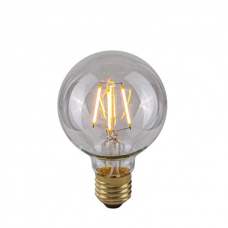 LED 4W 2200K G80 Klar Dimbar (E27)-Lampconcept.se