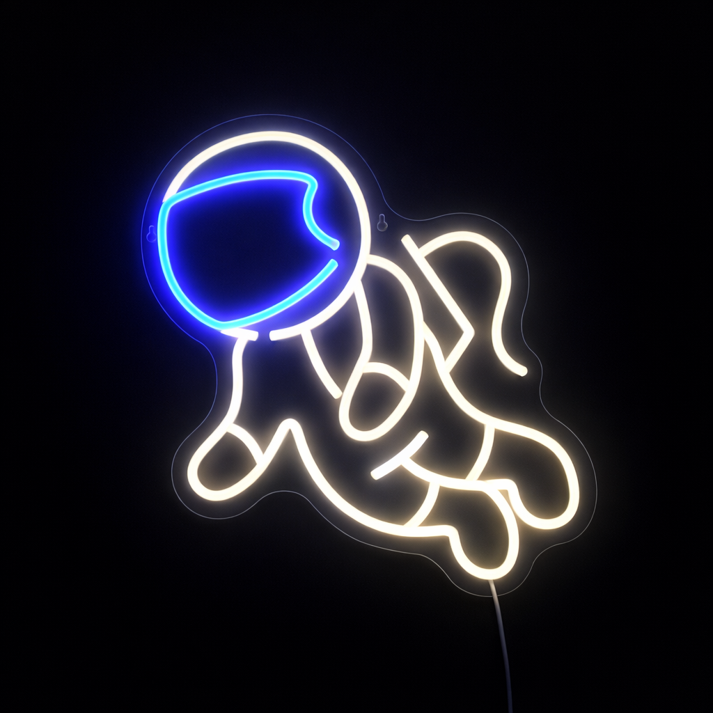 Astronaut Neon Vägglampa