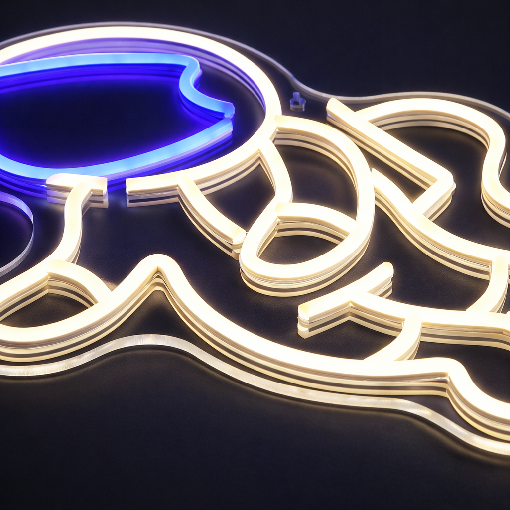 Astronaut Neon Vägglampa