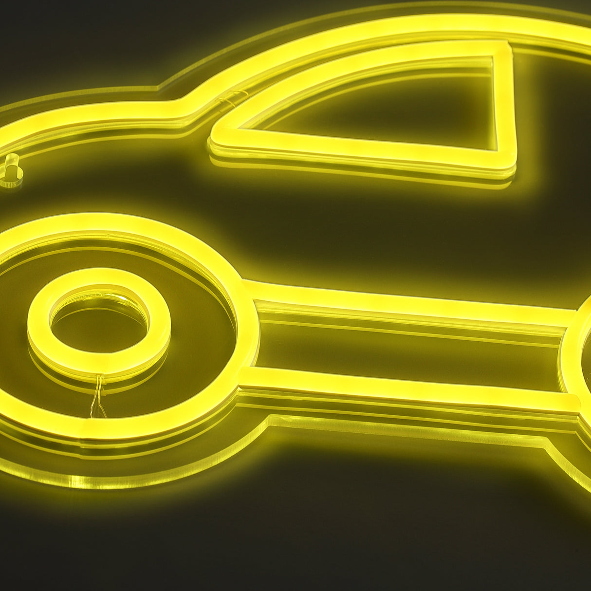 Bubble Car Neon Vägglampa Gul-Lampconcept.se