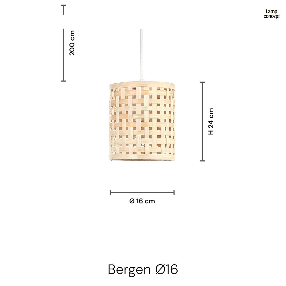 Bergen Taklampa Ø16