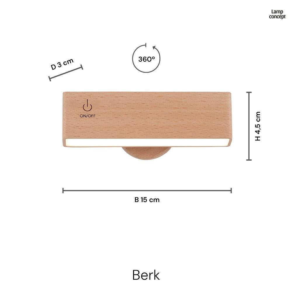 Berk Trådlös Vägglampa Ljus-Lampconcept.se