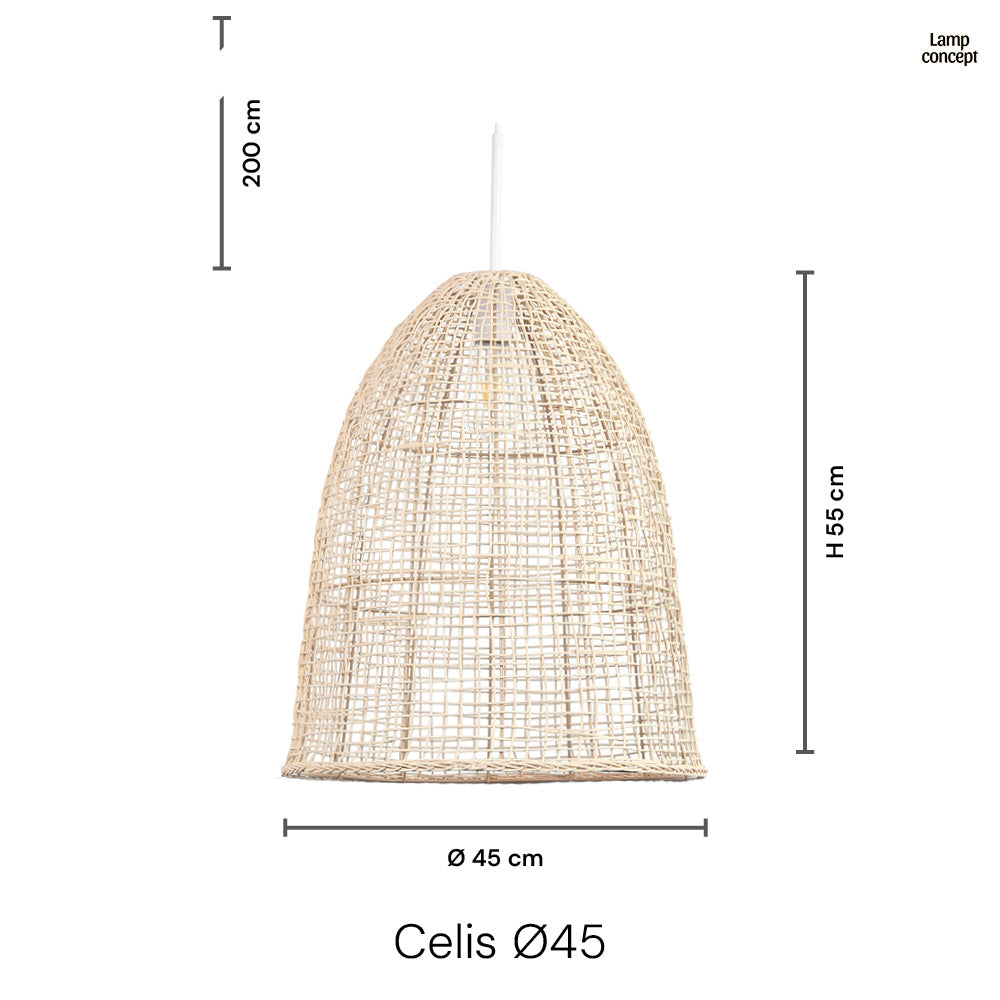 Celis Rattan Taklampa Ø45
