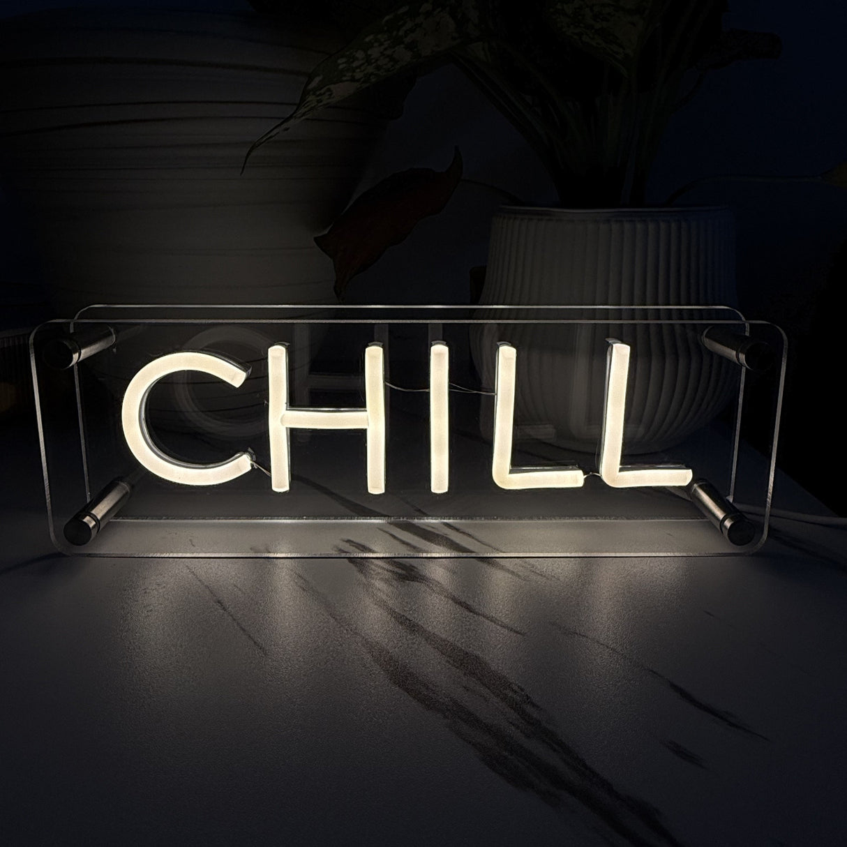 Chill LED Neon Box Bordlampa