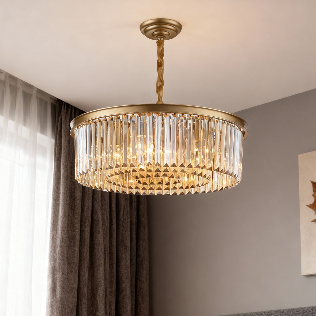 Santorini Ljuskrona Ø55 Amber-Lampconcept.se