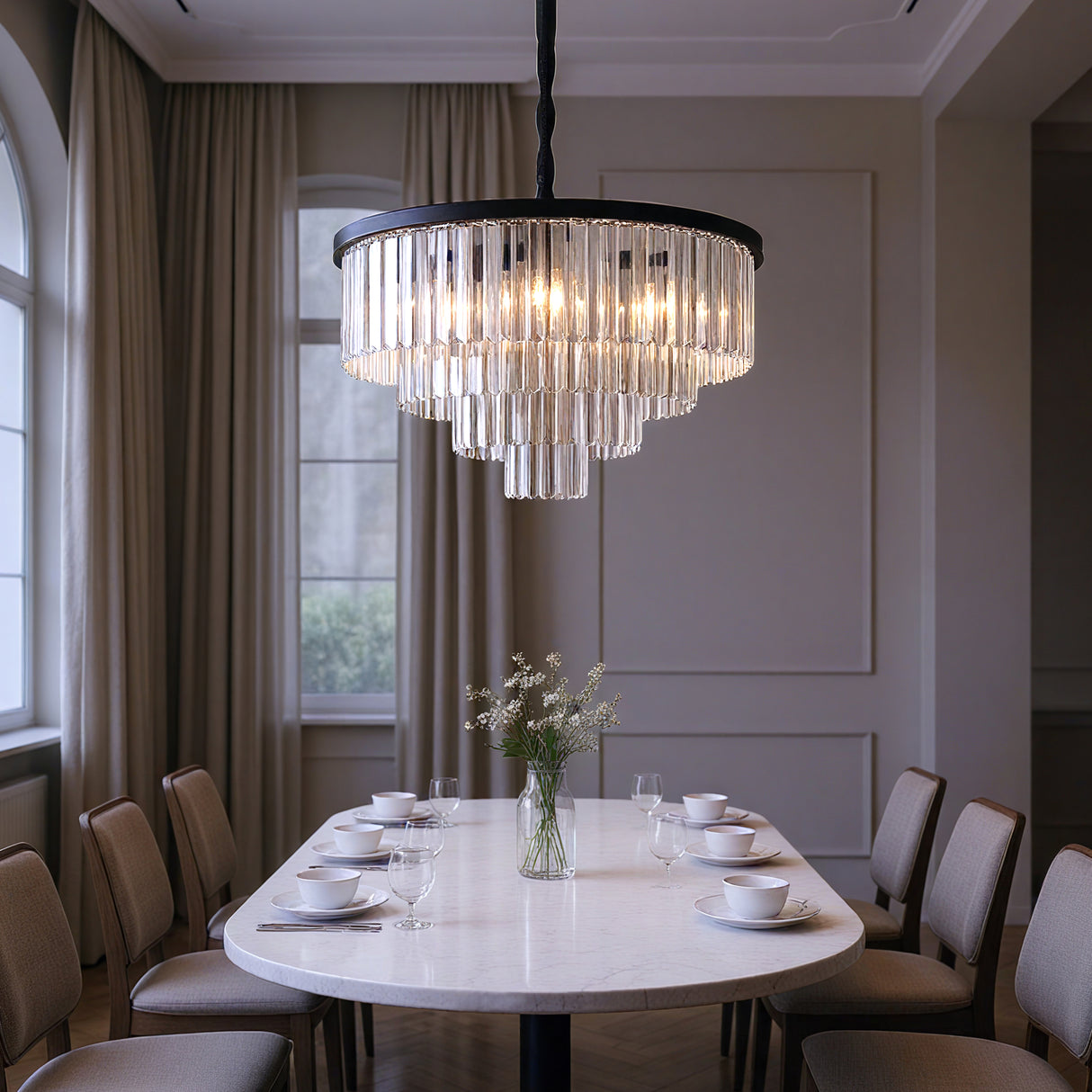 Santorini Ljuskrona Ø60 Smoke