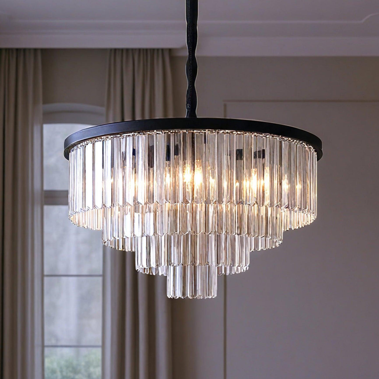 Santorini Ljuskrona Ø60 Smoke-Lampconcept.se