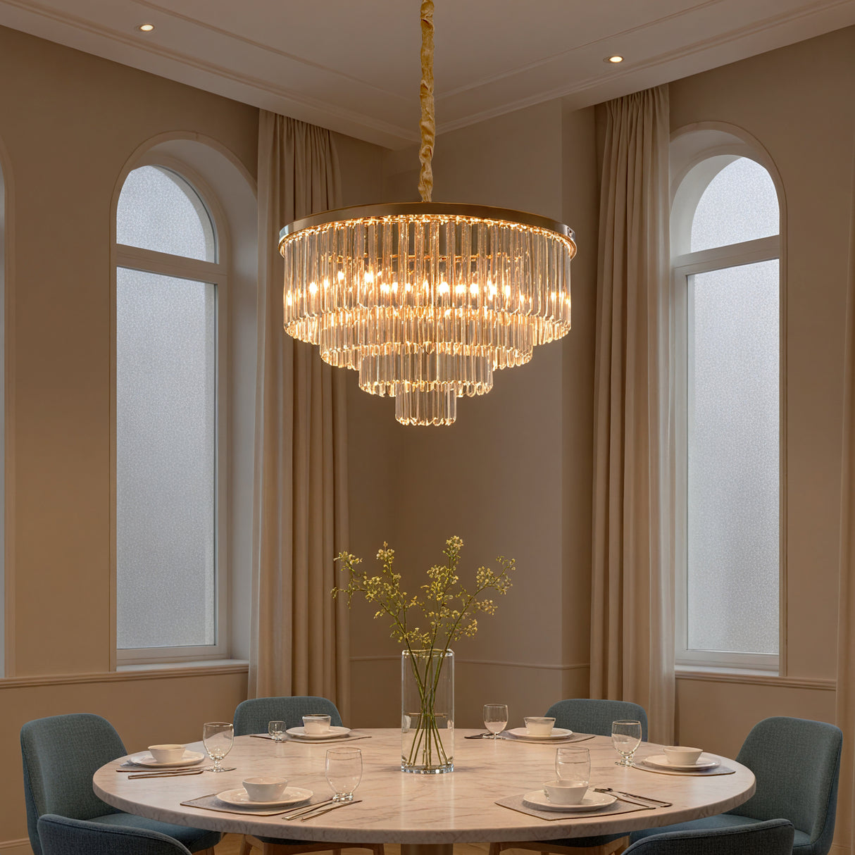 Santorini Ljuskrona Ø60 Amber