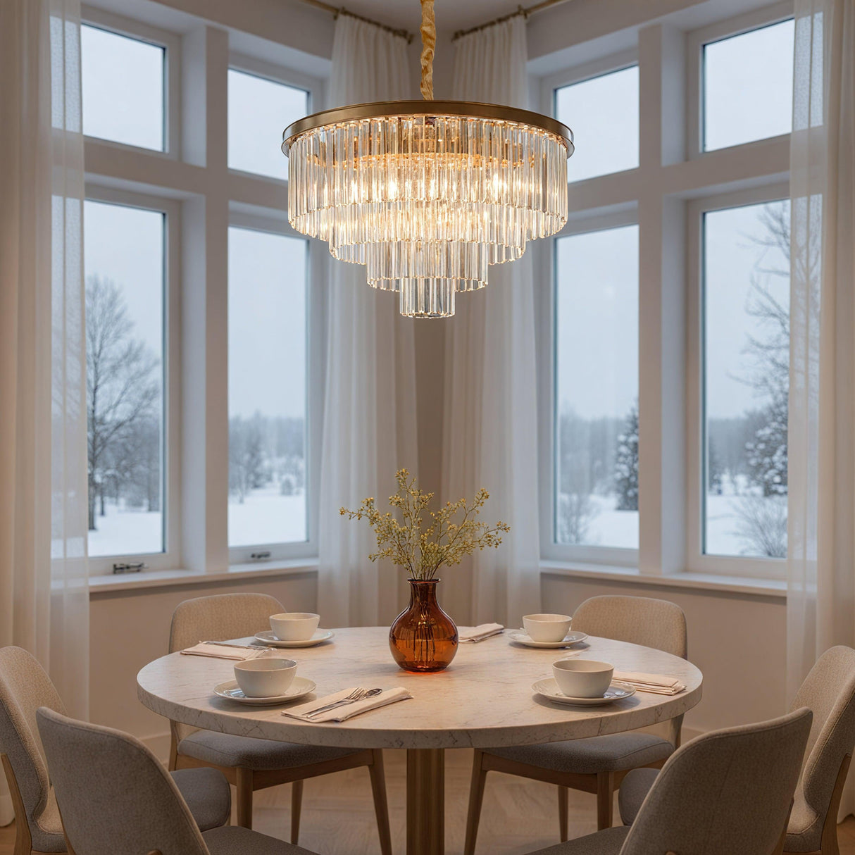 Santorini Ljuskrona Ø60 Klar-Lampconcept.se