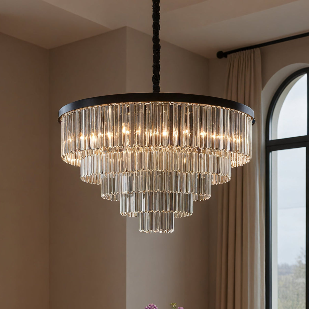 Santorini Ljuskrona Ø80 Smoke