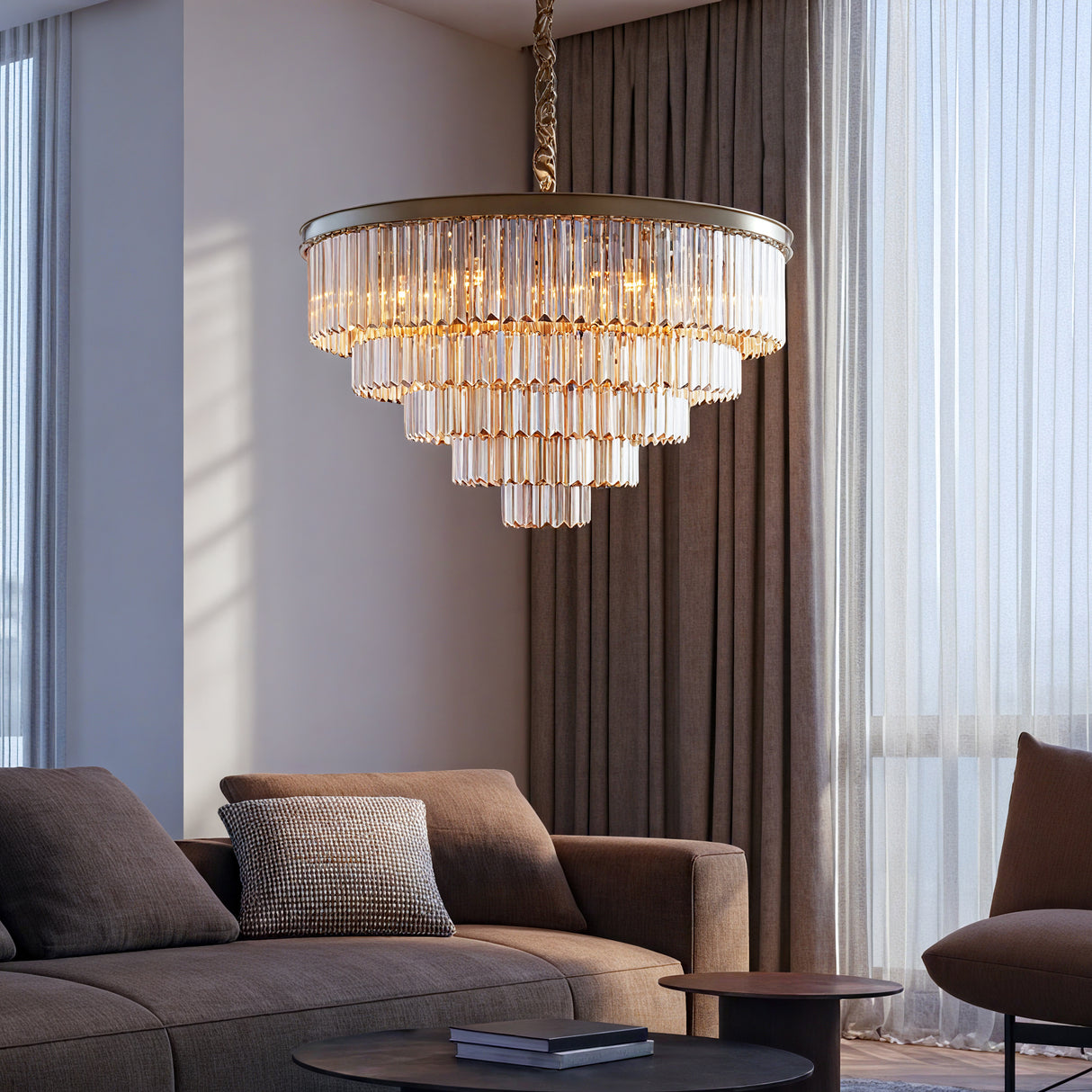 Santorini Ljuskrona Ø80 Amber