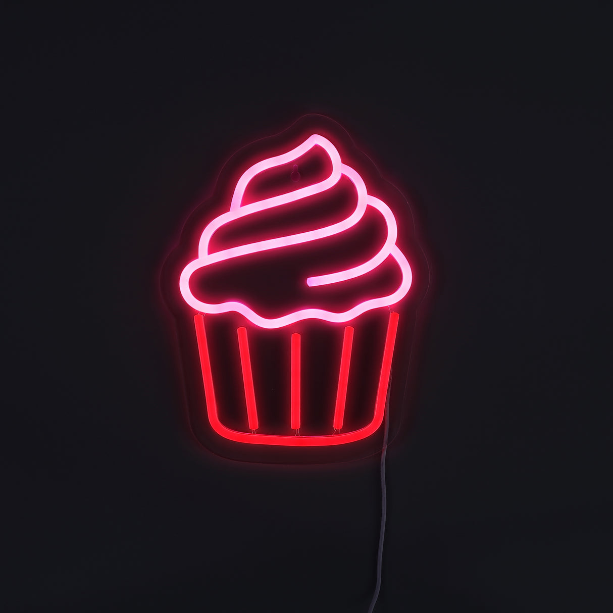 Cupcake Neon Vägglampa