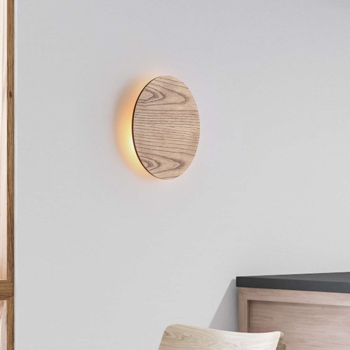 Lori Vägglampa Ø30 Trä-Lampconcept.se