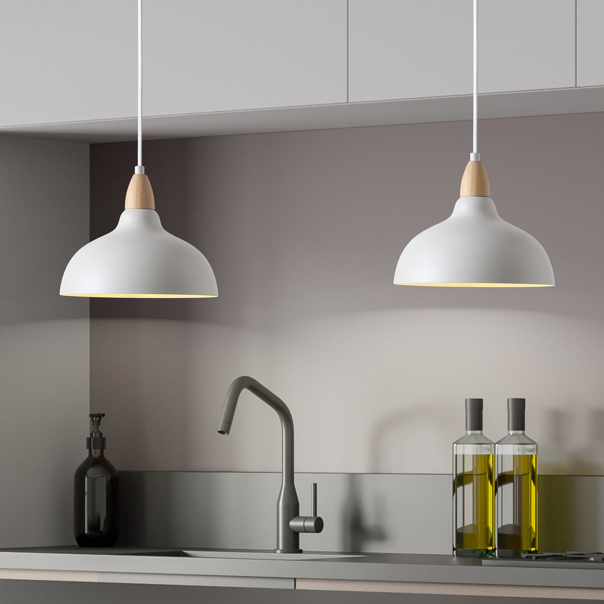 Oak Taklampa Ø24 Vit