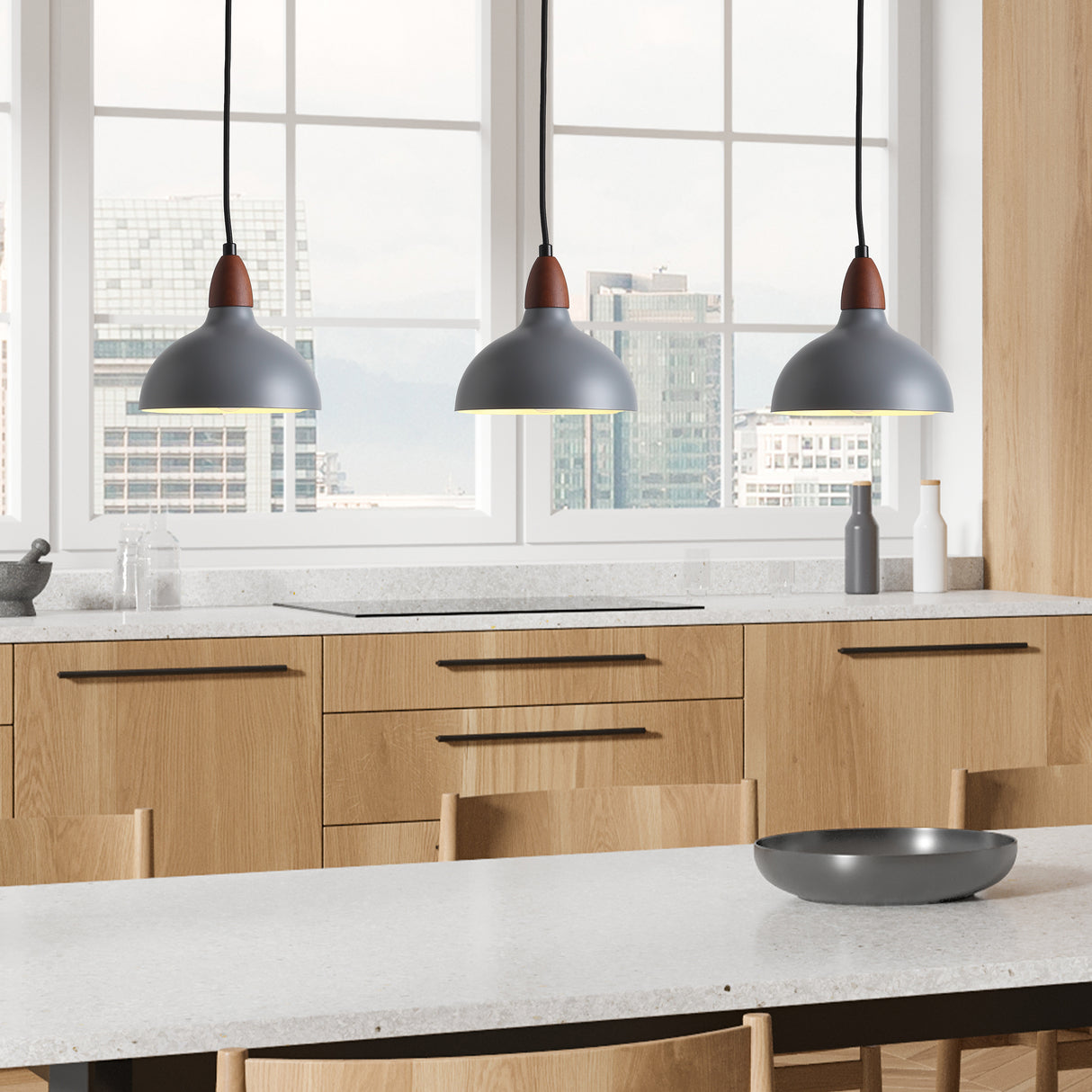 Oak Taklampa Ø19 Grå