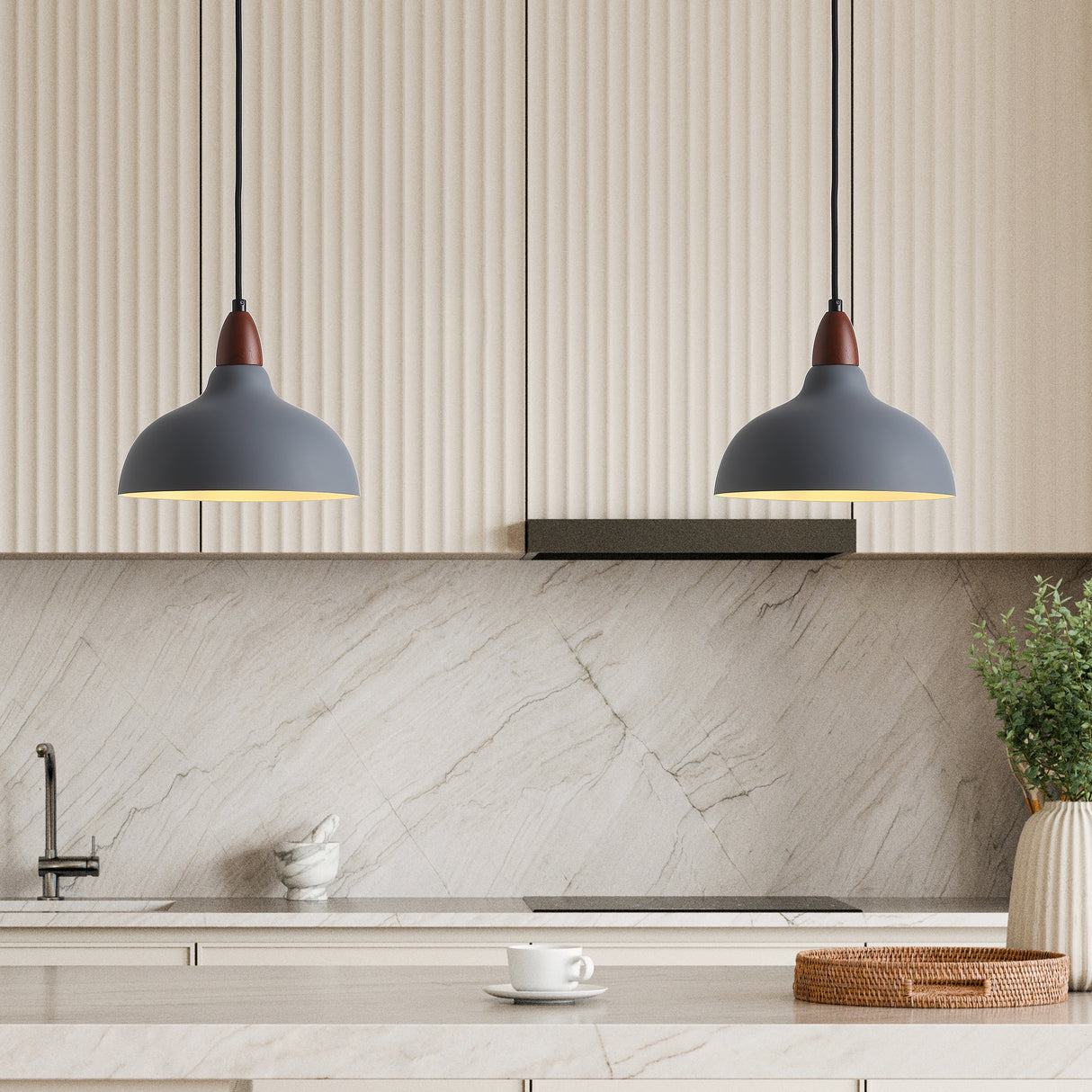 Oak Taklampa Ø24 Grå