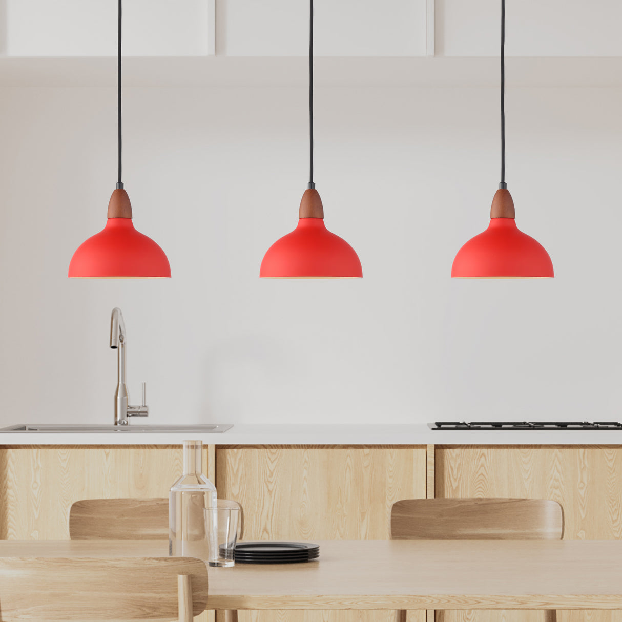 Oak Taklampa Ø19 Röd