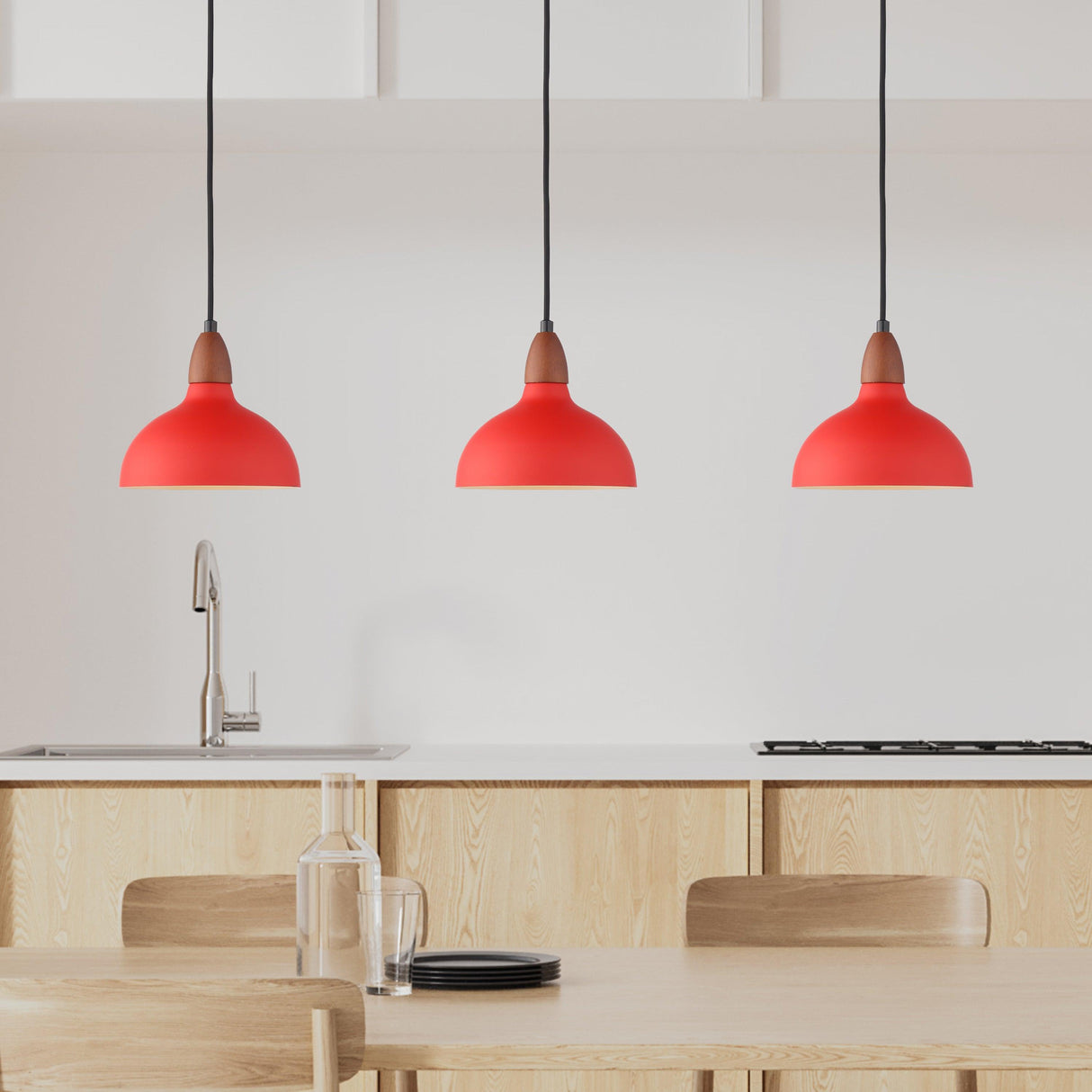 Oak Taklampa Ø19 Röd