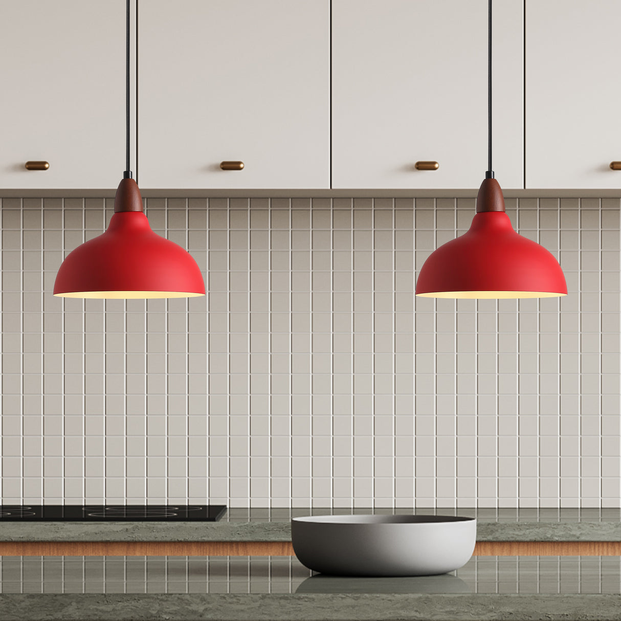 Oak Taklampa Ø24 Röd