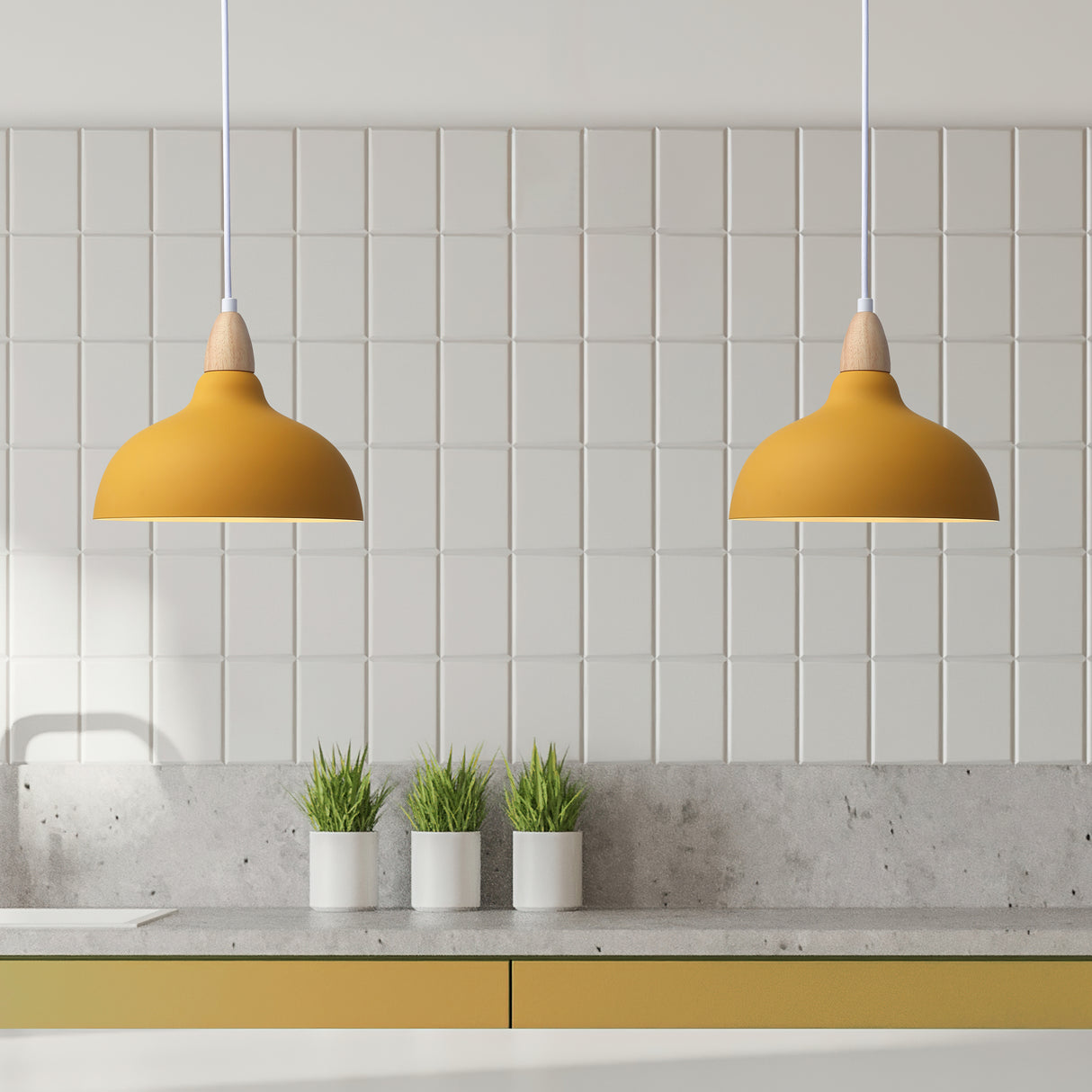 Oak Taklampa Ø24 Mustard