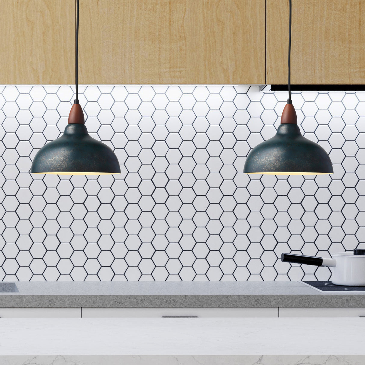 Oak Taklampa Ø24 Galvaniserad Blå