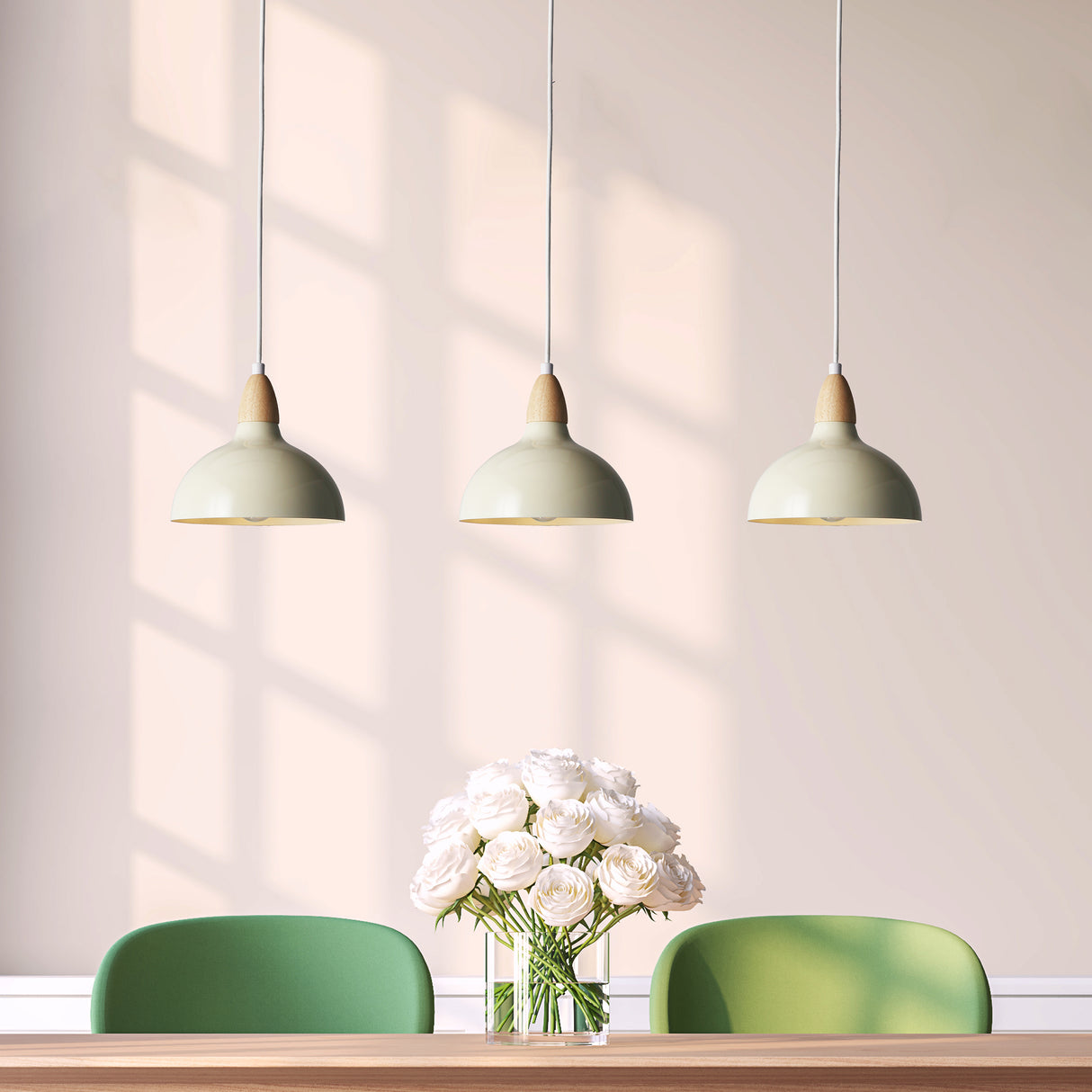 Oak Taklampa Ø19 Glossy Vanilj