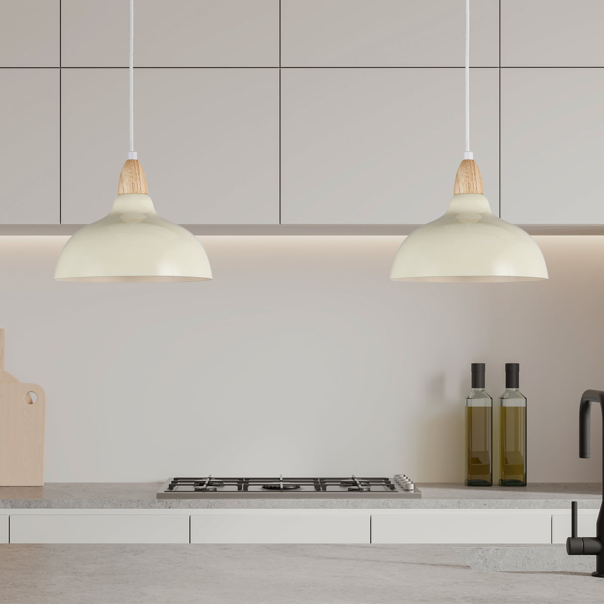 Oak Taklampa Ø24 Glossy Vanilj