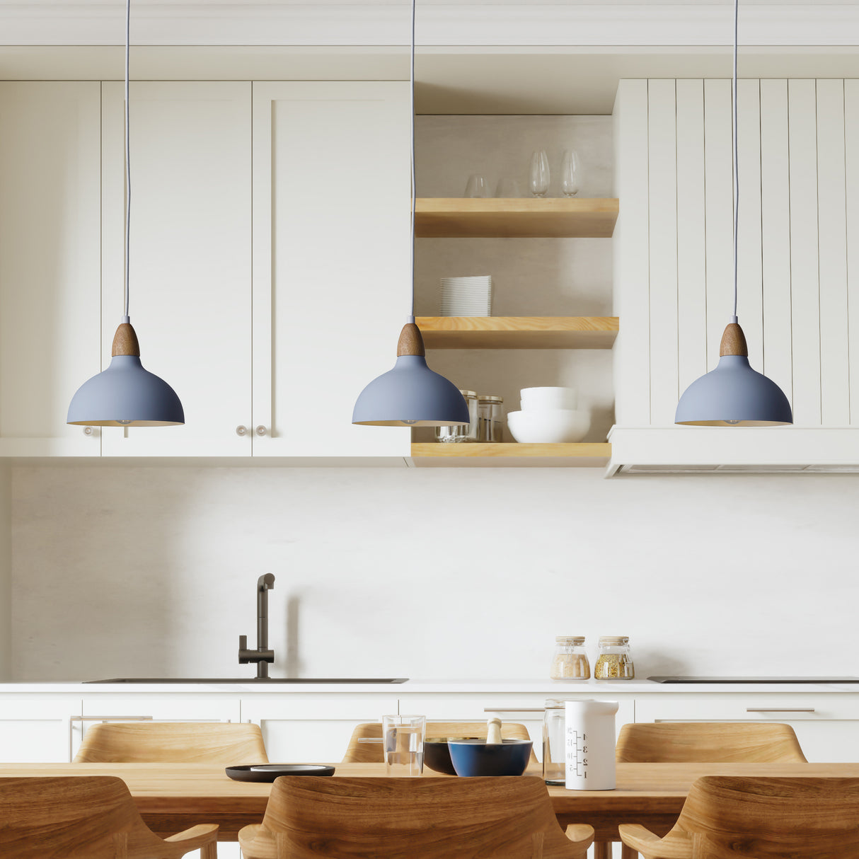 Oak Taklampa Ø19 Ljusblå