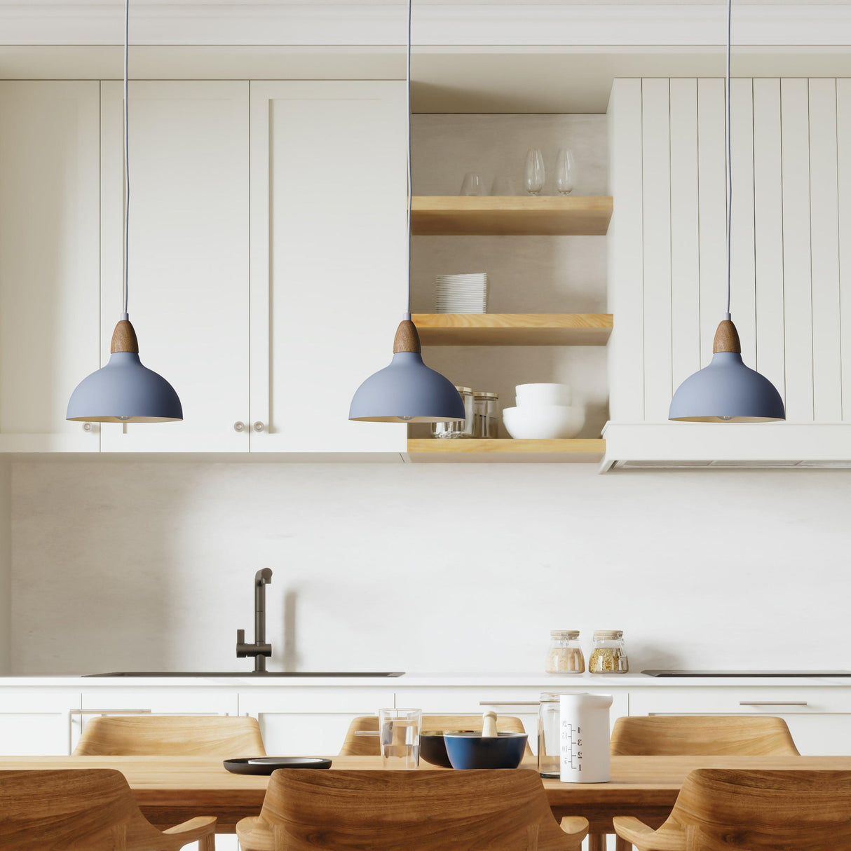 Oak Taklampa Ø19 Ljusblå-Lampconcept.se