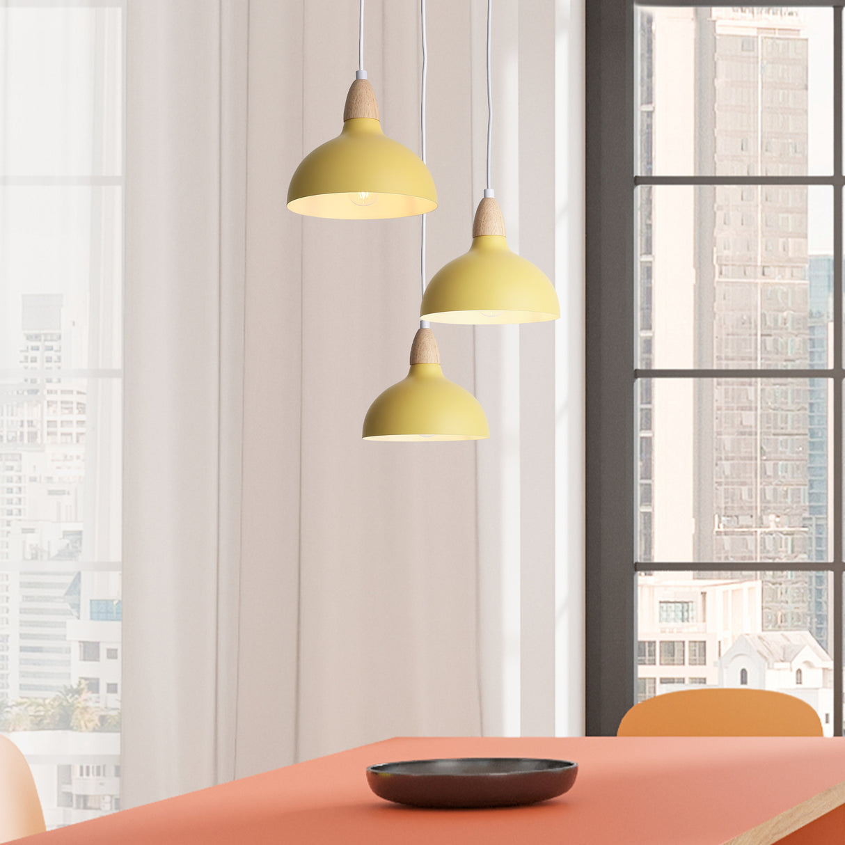 Oak Taklampa Ø19 Lemon Gul