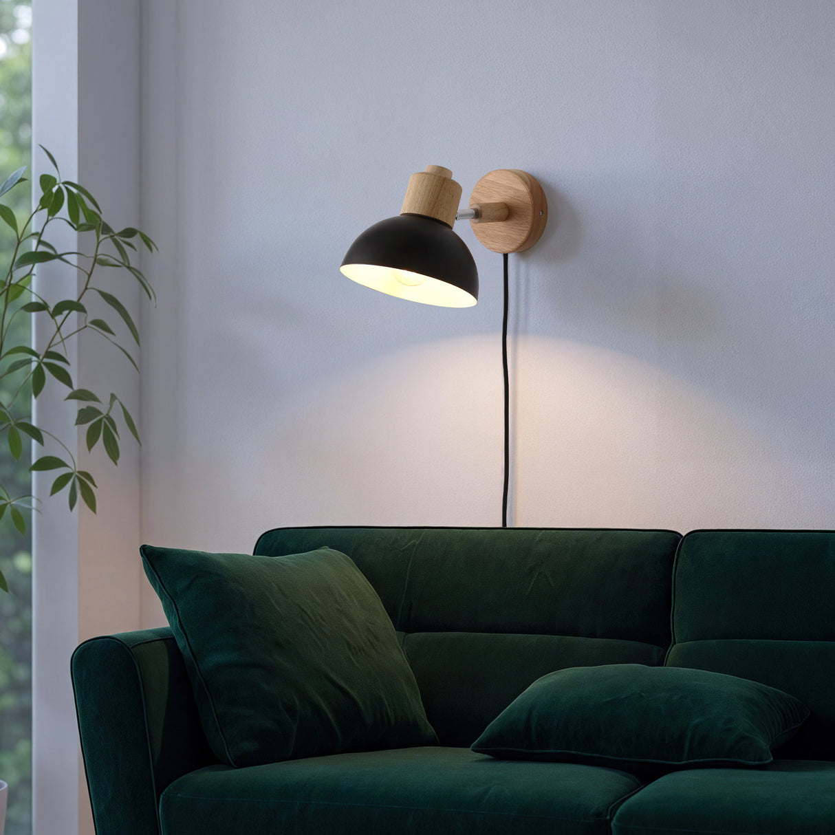 Boom Vägglampa Svart