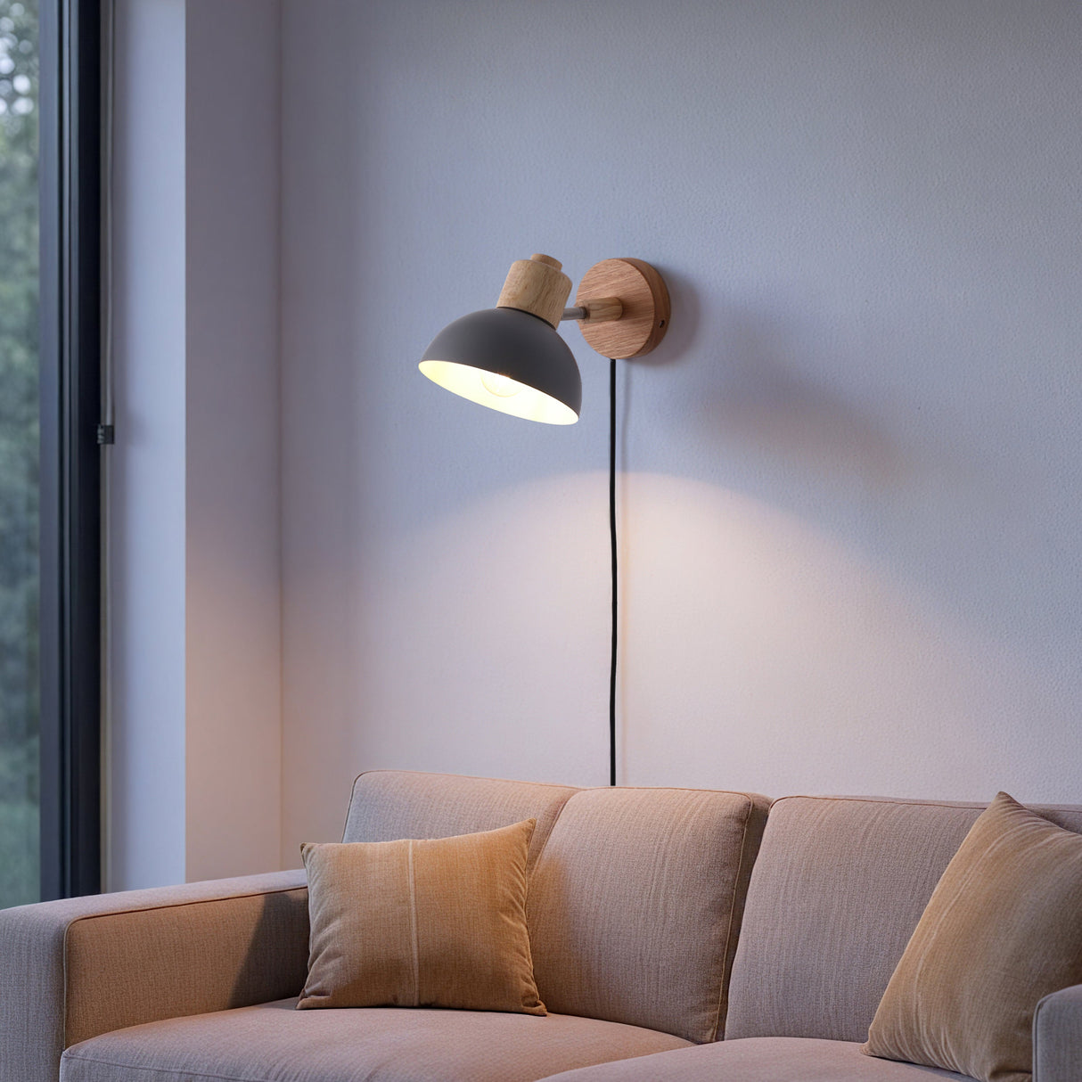 Boom Vägglampa Grå