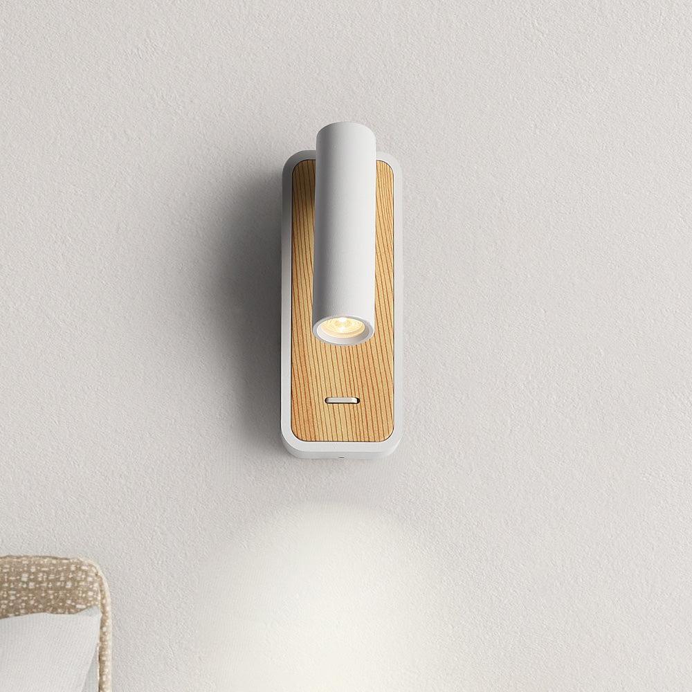 Danta Vägglampa Vit/Trälook-Lampconcept.se