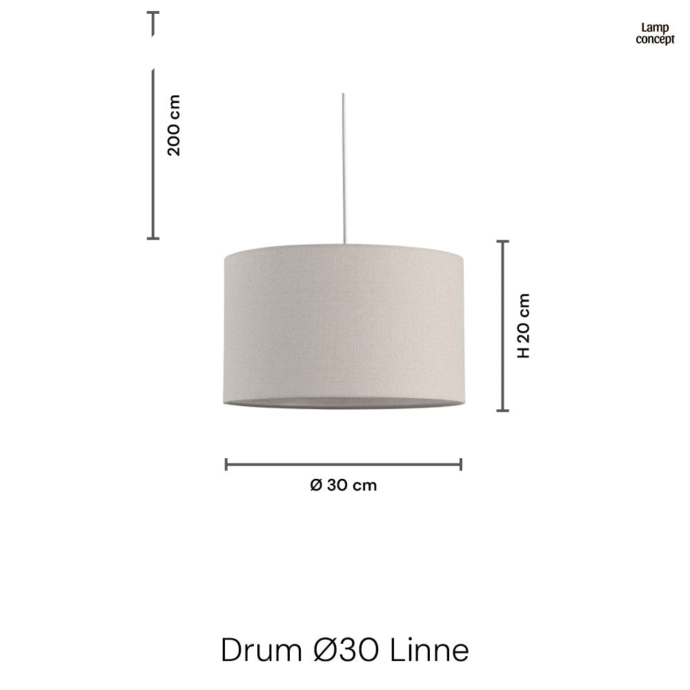 Drum Taklampa Ø30 Linne