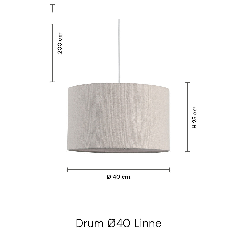 Drum Taklampa Ø40 Linne