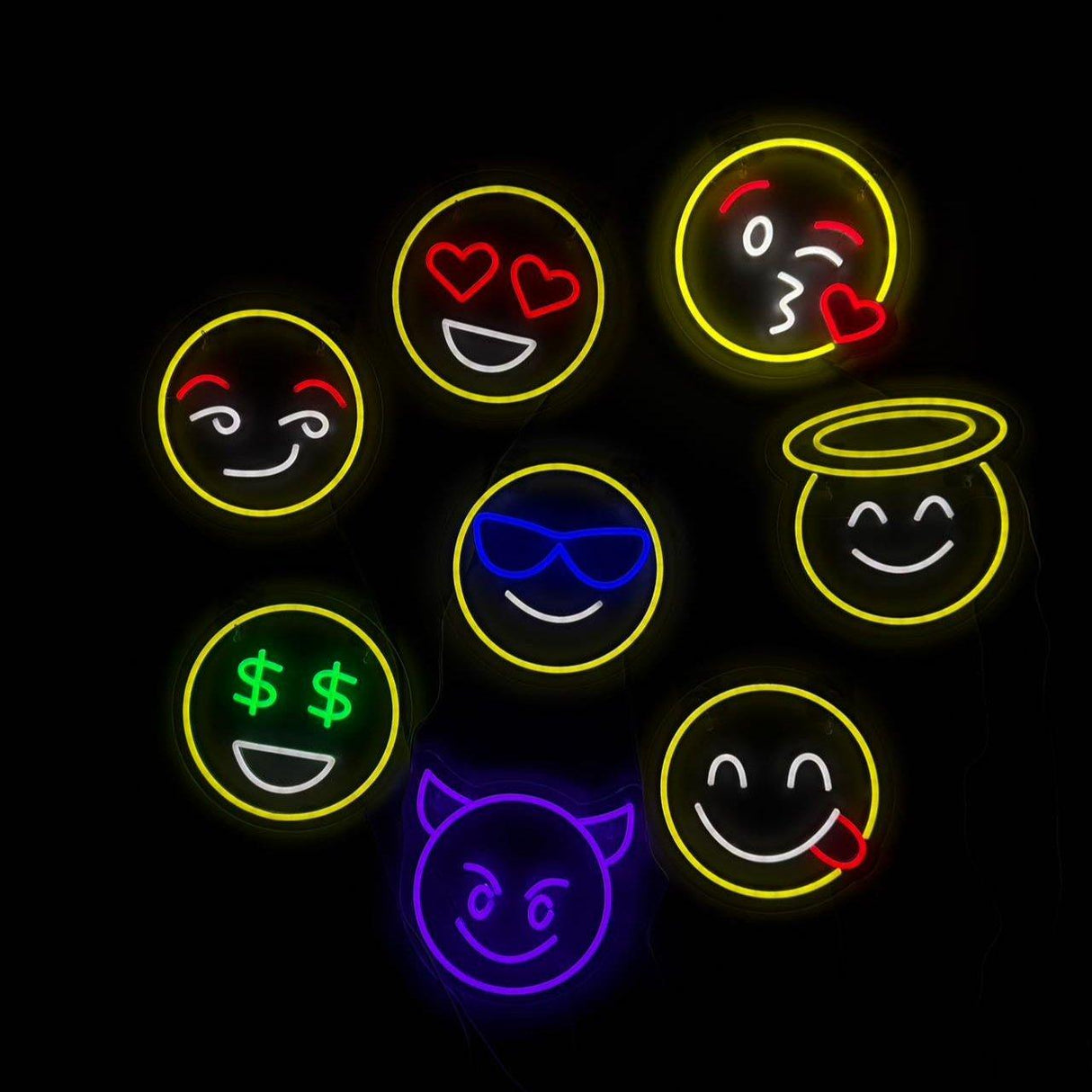 Emoji Flirty Neon Vägglampa-Lampconcept.se