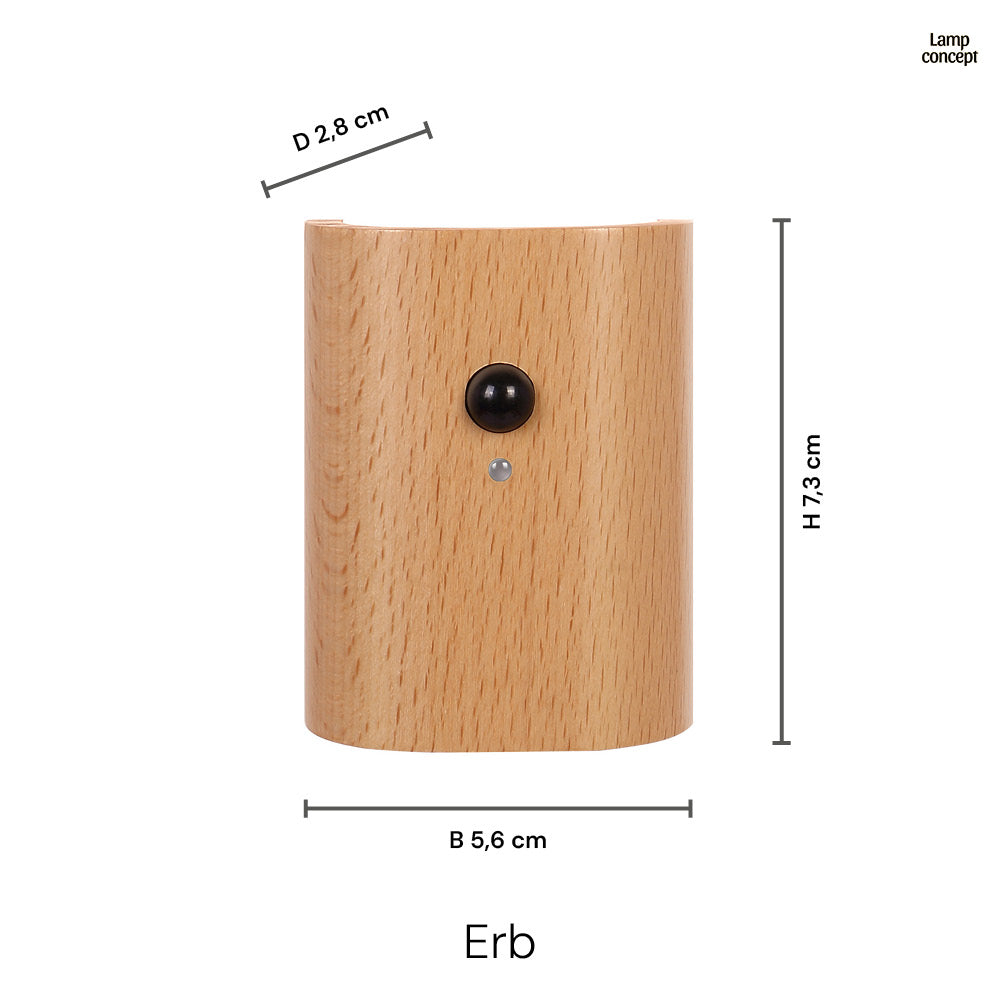 Erb Sladdlös Vägglampa Ljus