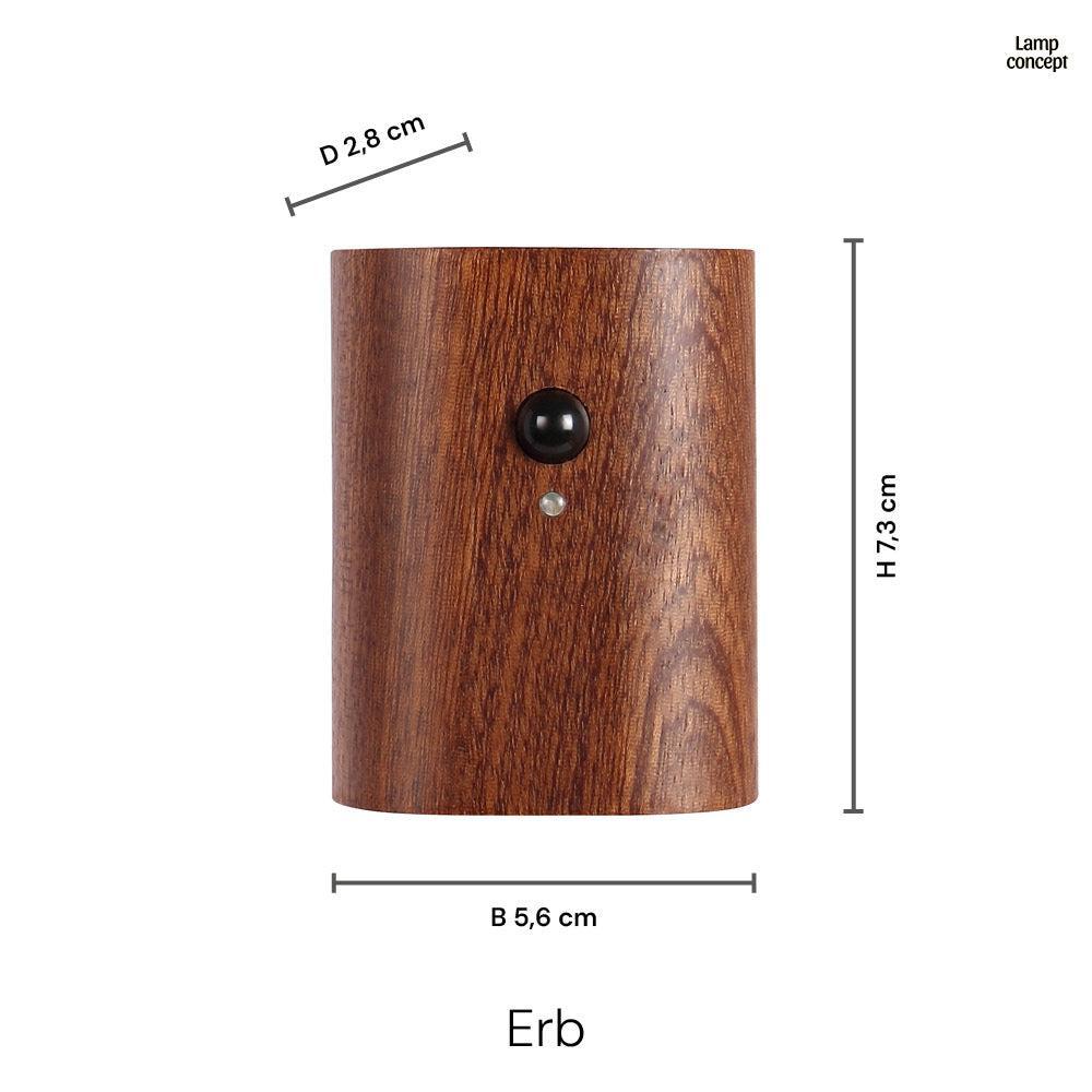 Erb Trådlös Vägglampa Mörk-Lampconcept.se