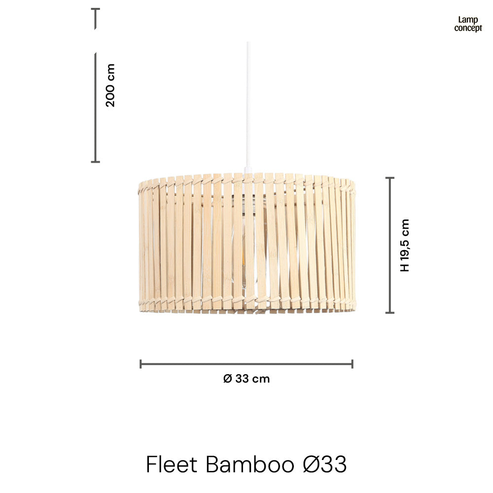 Fleet Bamboo Taklampa Ø33