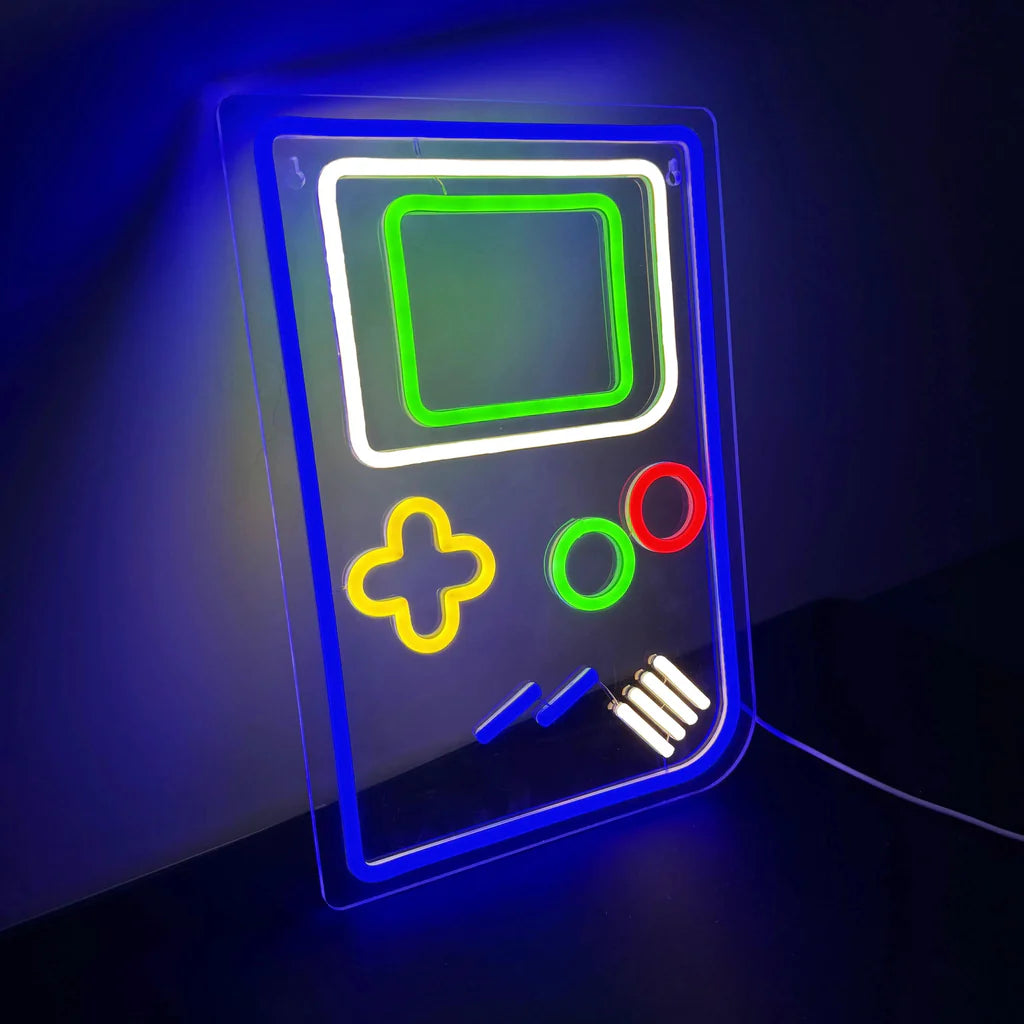 Gameboy Neon Vägglampa