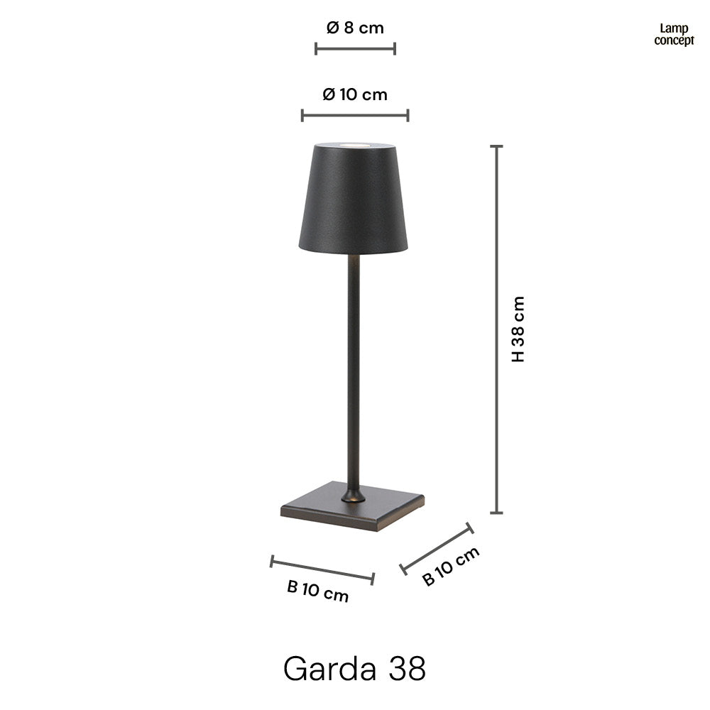 Garda 38cm Sladdlös IP54 Mässing