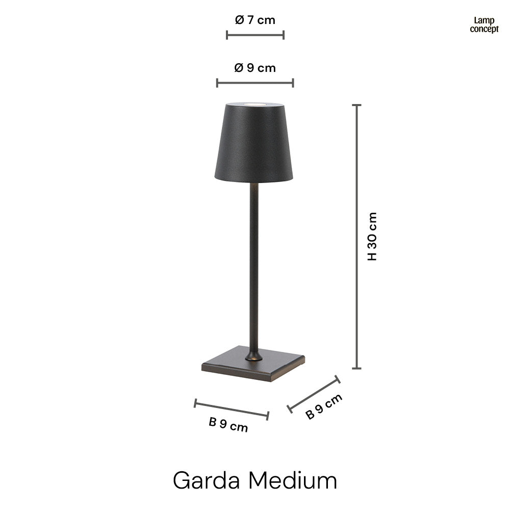 Garda Medium 30cm Sladdlös Koppar