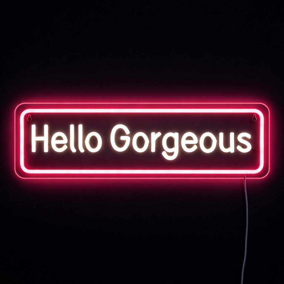 Hello Georgeous Neon Vägglampa