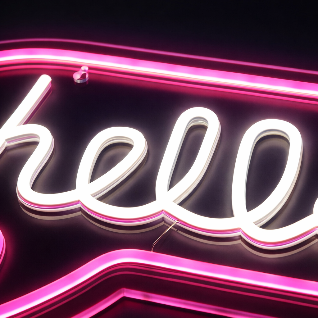 Hello Neon Vägglampa