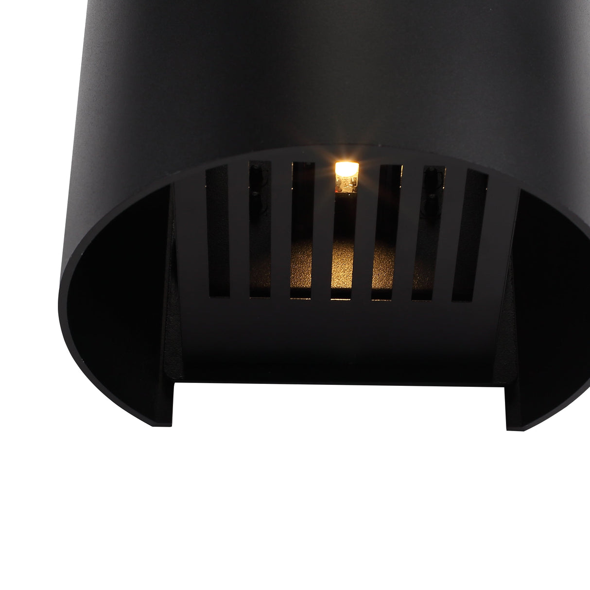 Sunset Round IP54 6W Utomhusvägglampa Svart