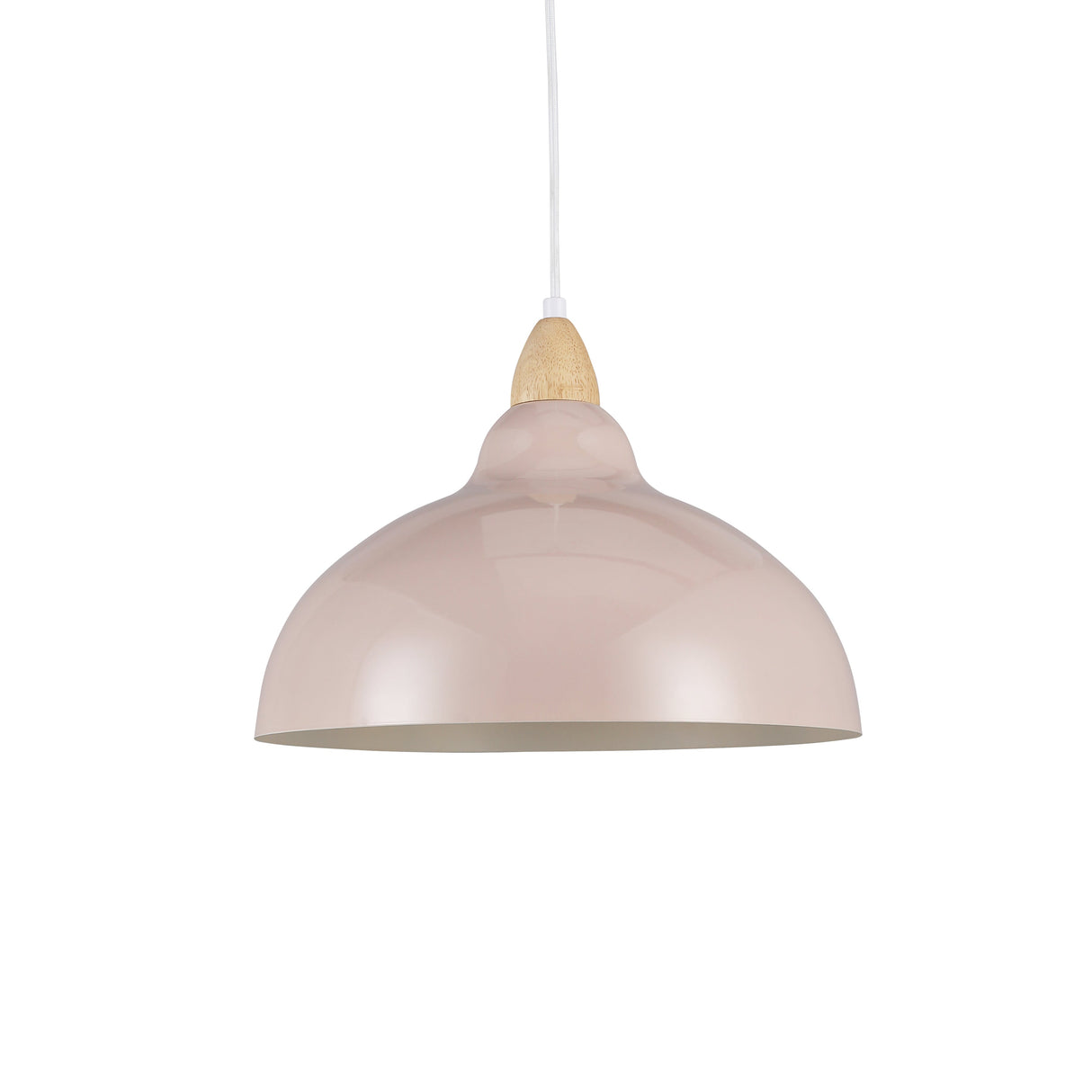 Oak Taklampa Ø35 Glossy Beige Pink