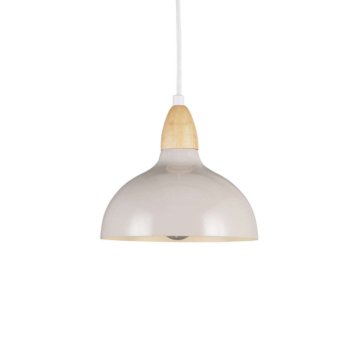 Oak Taklampa Ø19 Glossy Dove