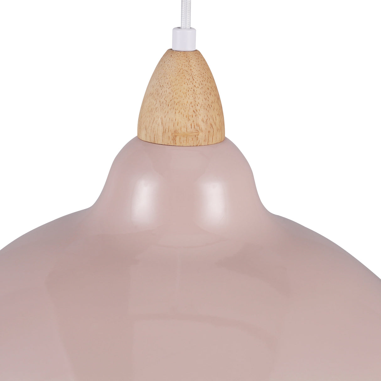 Oak Taklampa Ø35 Glossy Beige Pink