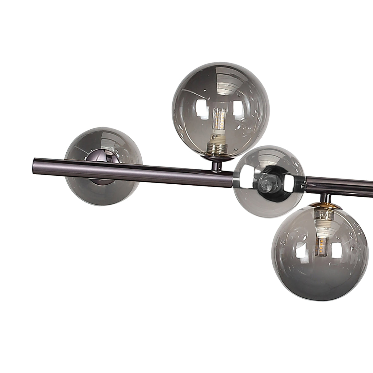 Valencia Långbordstaklampa Svart Titanium/Smoke